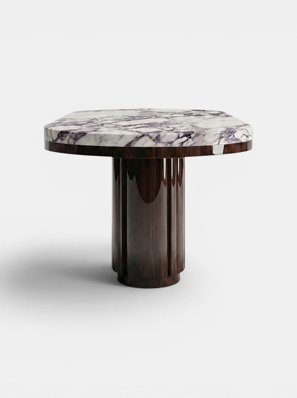 Mira Wood And Calacatta Viola Dinning Table