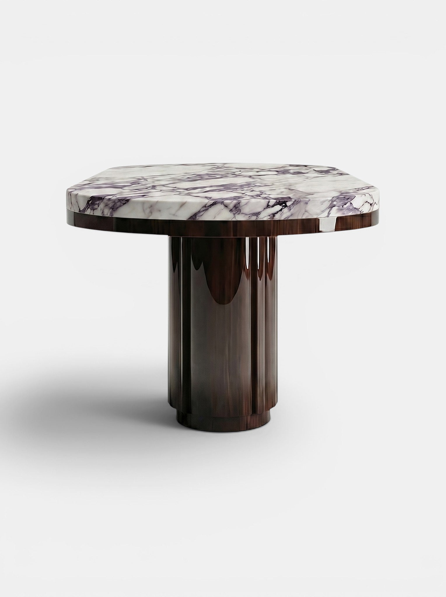 Mira Wood And Calacatta Viola Dinning Table