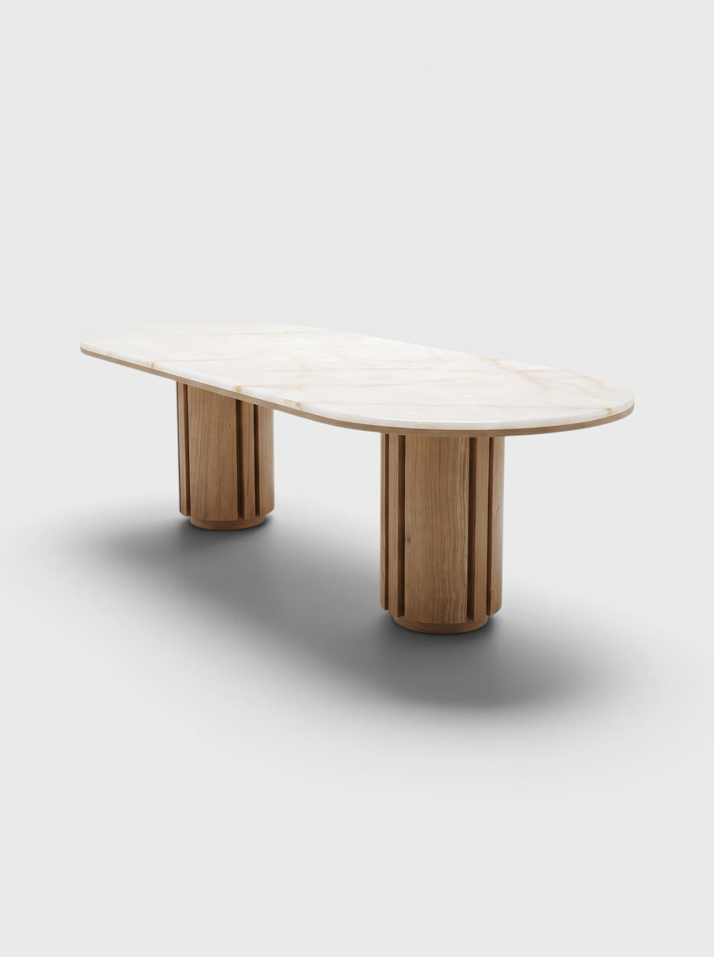 Mira Oak And Shell Onyx Dining Table