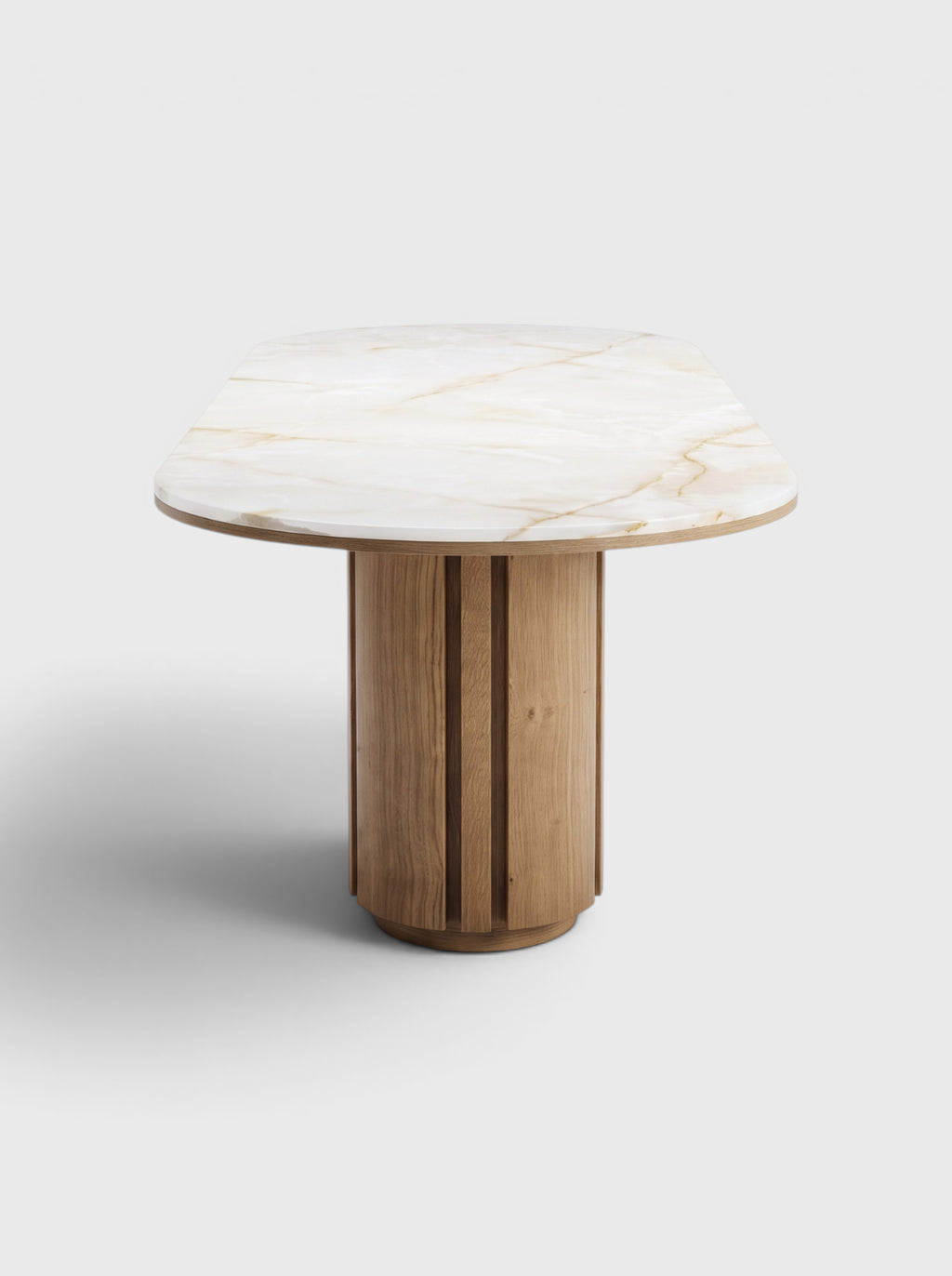 Mira Oak And Shell Onyx Dining Table