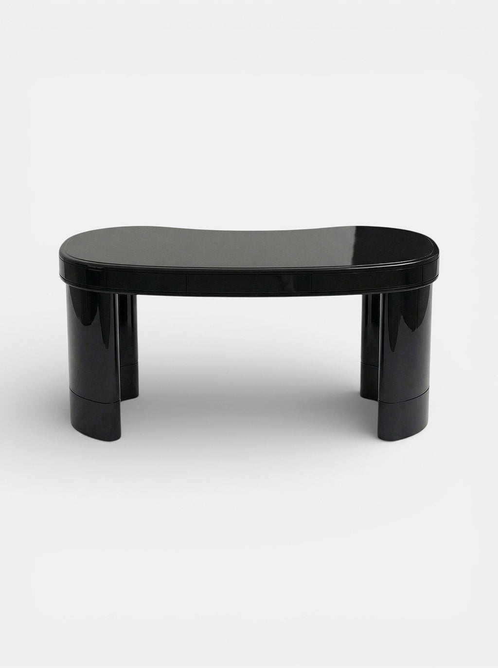 Modern Nicola desk in glossy black lacquered finish - sleek contemporary Italian furniture design