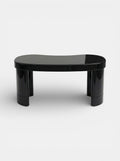 Modern Nicola desk in glossy black lacquered finish - sleek contemporary Italian furniture design