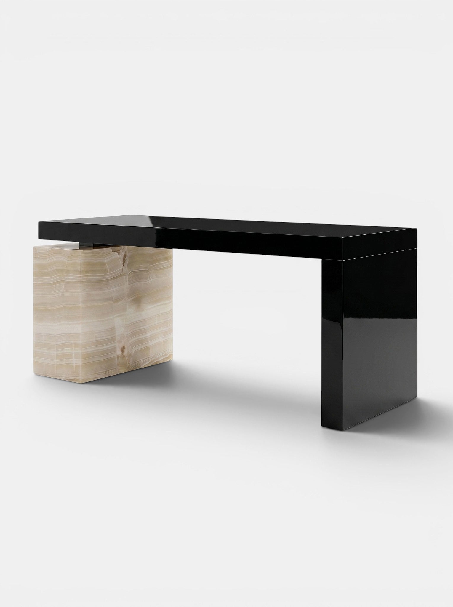 Nina Black And Ivory Onyx Desk