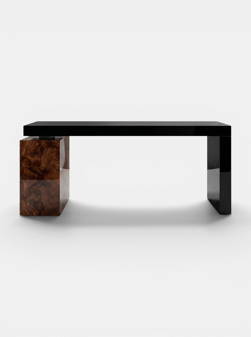 Nina Black And Burl Wood Desk