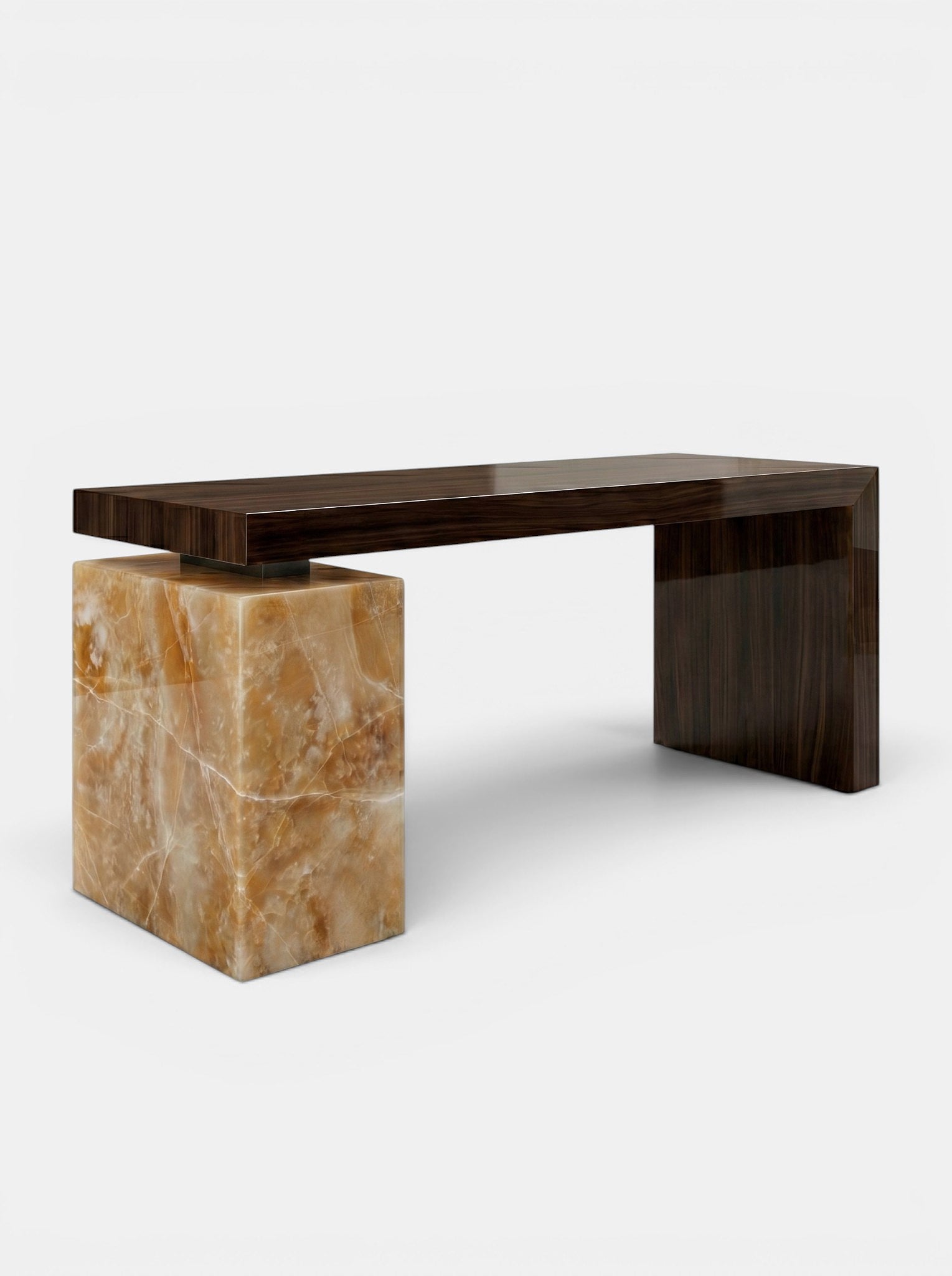 Nina Wood And Honey Onyx Desk