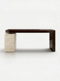 Nina Wood And Travertine Desk
