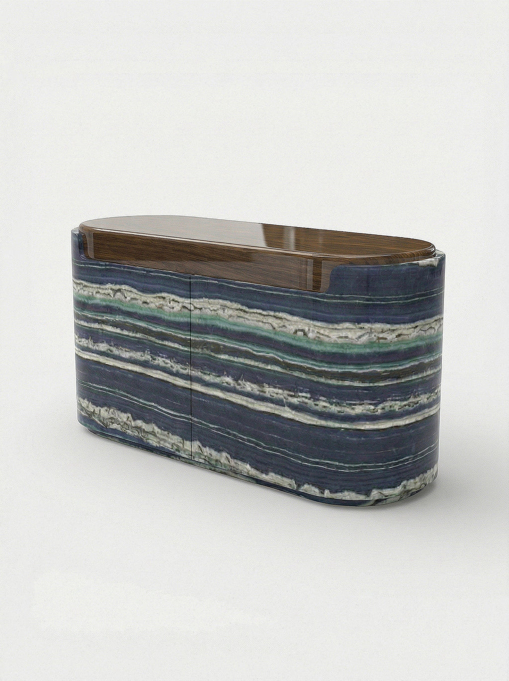 Nori Storage Wood And Bulgari Marble