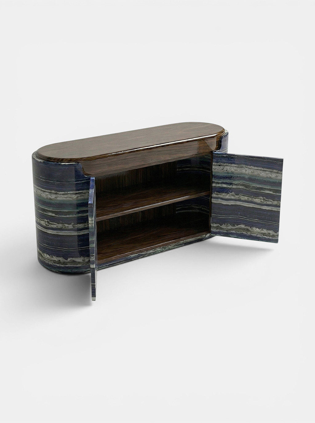 Nori Storage Wood And Bulgari Marble