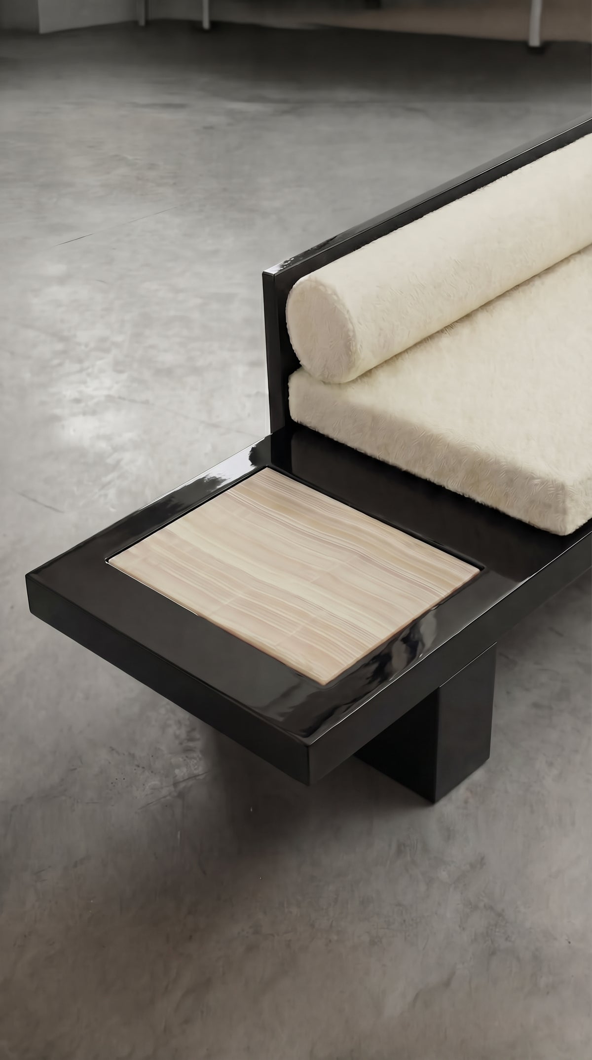Phoebe Black And Ivory Onyx Bench
