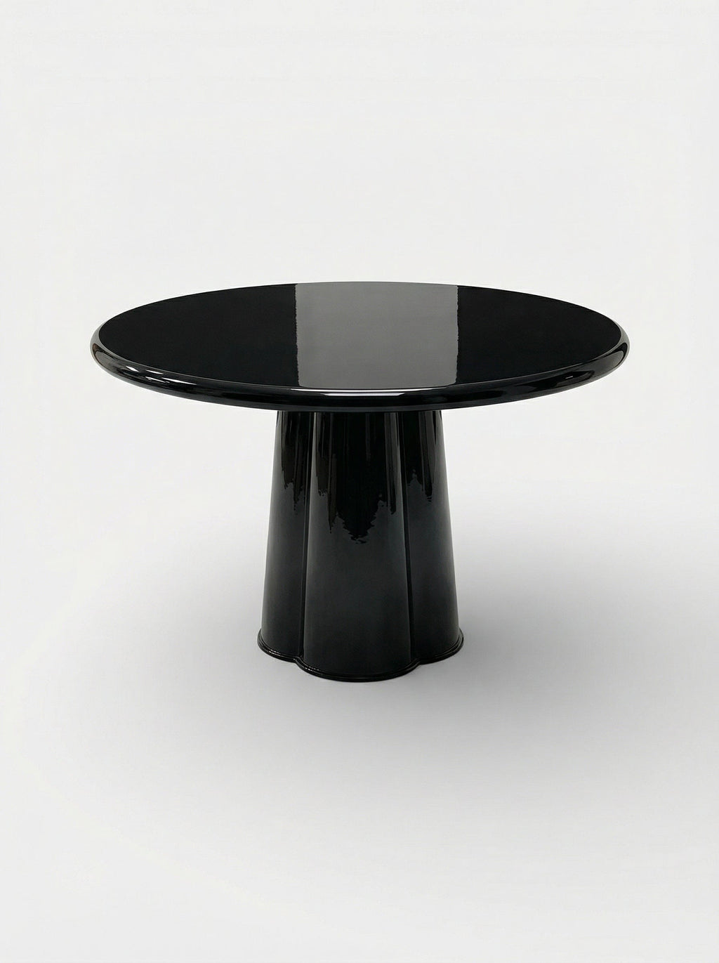 Luxury Poli black lacquered marble table - premium Italian craftsmanship contemporary design front