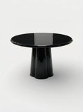 Luxury Poli black lacquered marble table - premium Italian craftsmanship contemporary design front