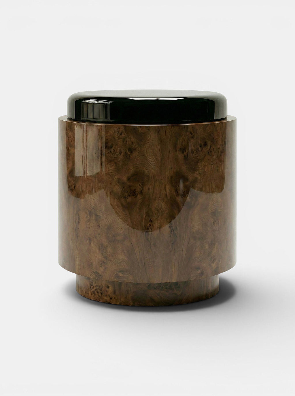 Pompon Dark Burl Wood And Black