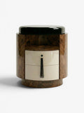 Pompon Dark Burl Wood Off-White And Black