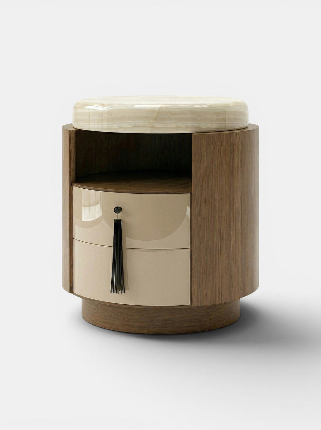 Pompon Oak Off-White And Ivory Onyx