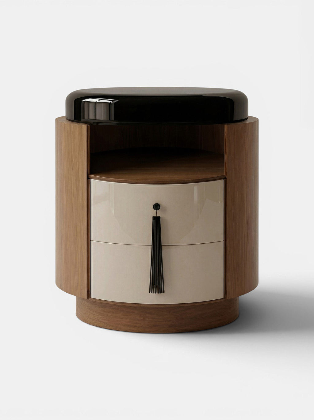 Pompon Oak Off-White And Black