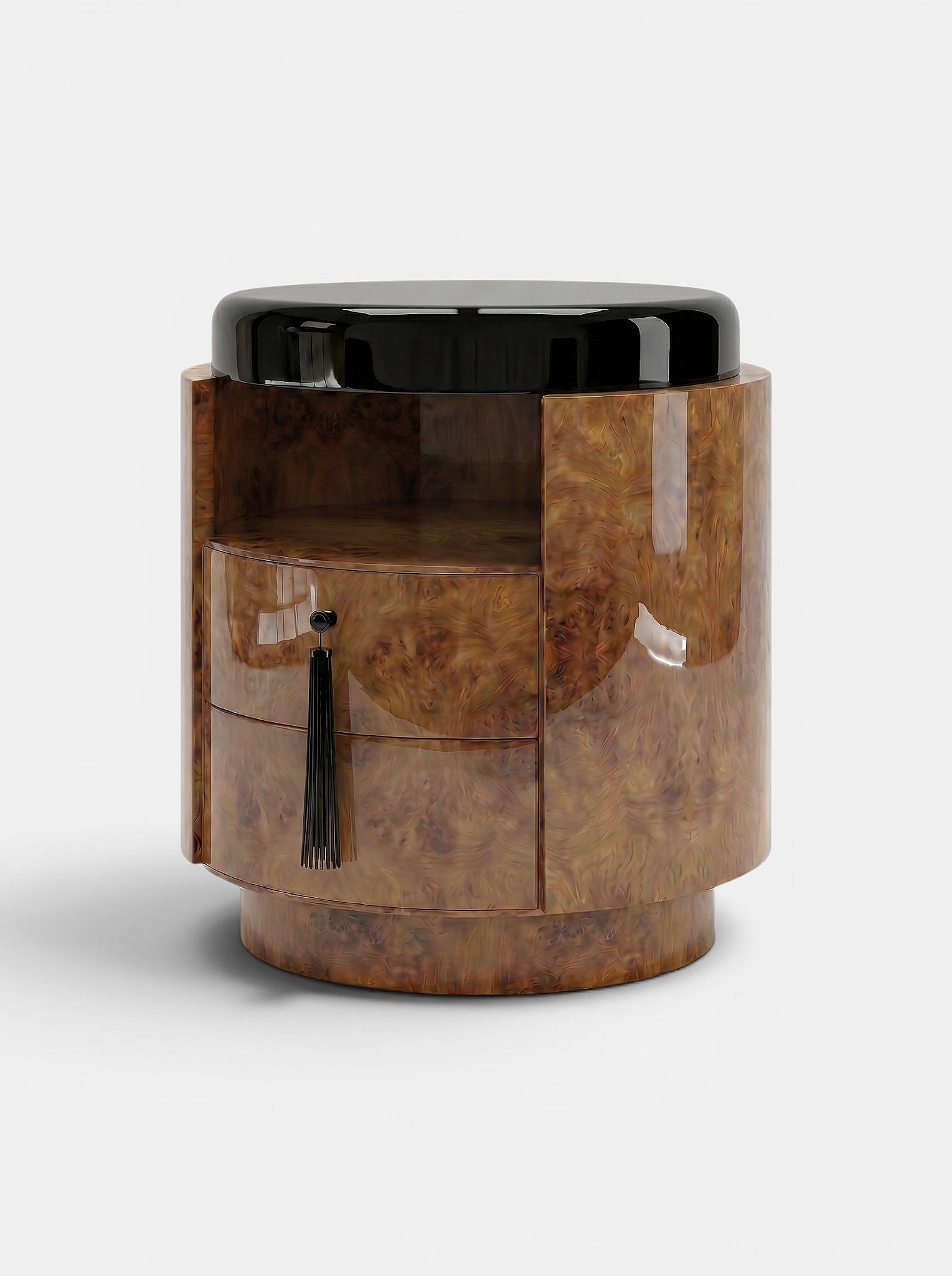 Pompon Burl Wood Honey And Black