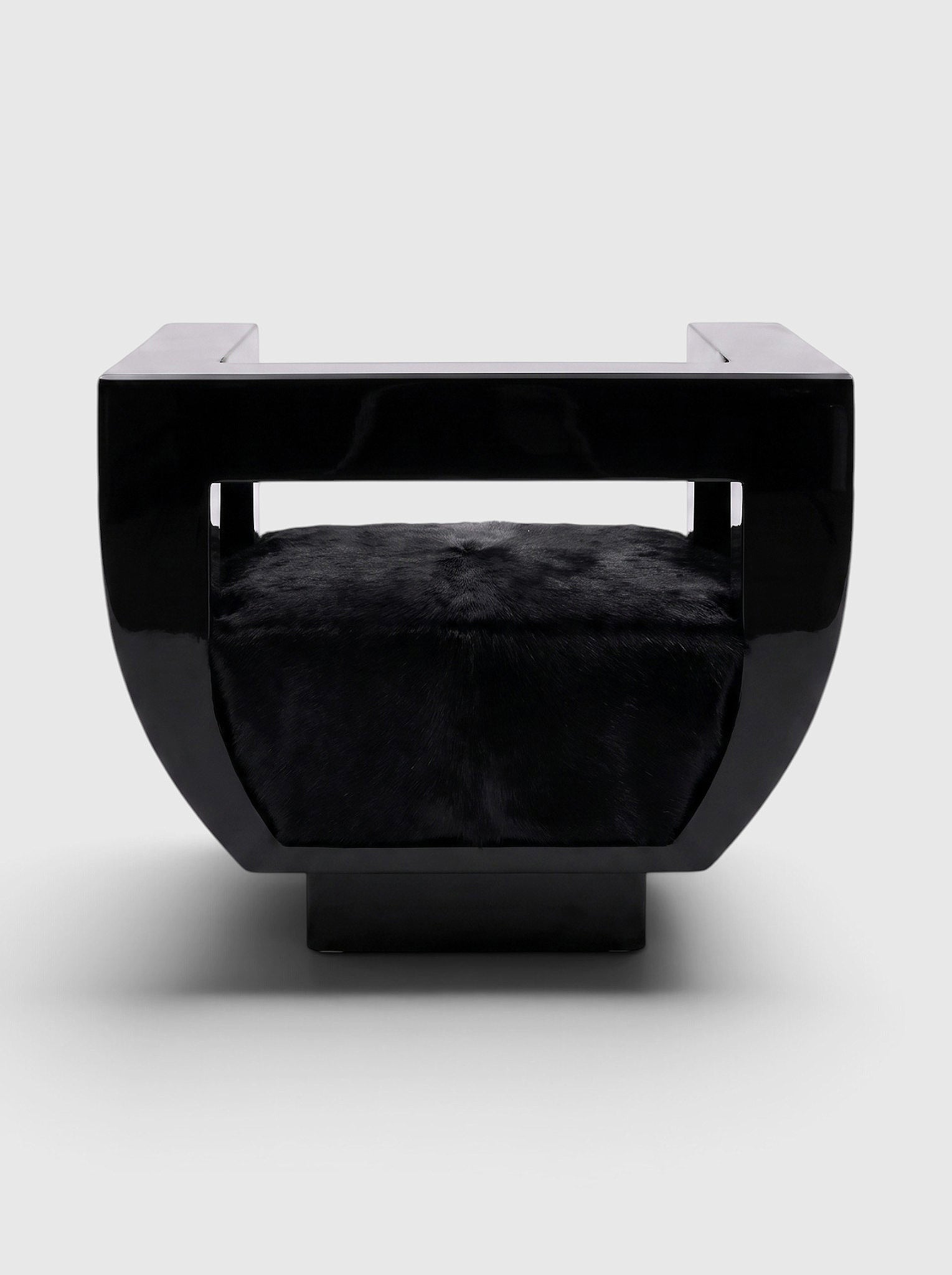 Sora Black Lacquered Wood Chair