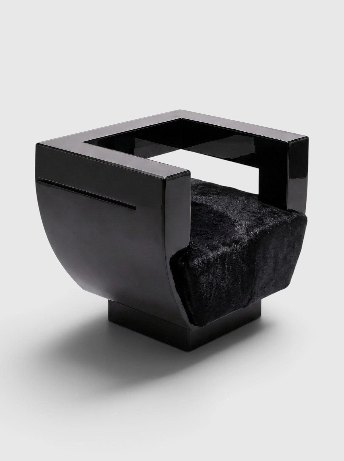 Sora Black Lacquered Wood Chair