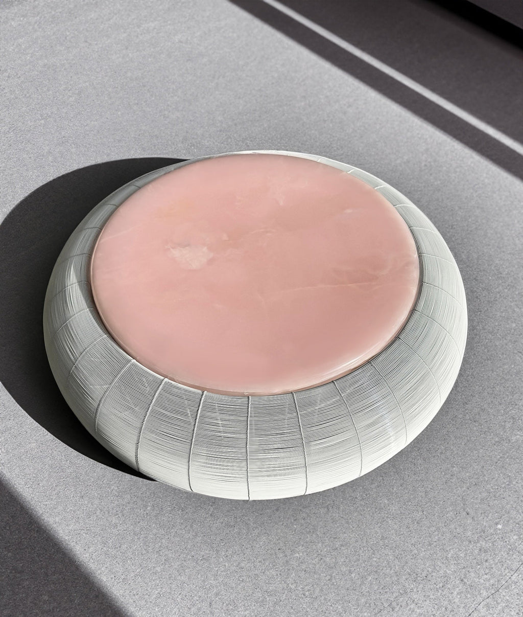 Vintage-style RB002 table with rose pattern marble top - luxury Italian furniture craftsmanship