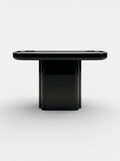 Ugo console table in black lacquered wood finish - luxury Italian furniture with modern geometric design