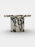 Ugo console in Calacatta Viola marble - luxury Italian furniture with purple-veined white marble top