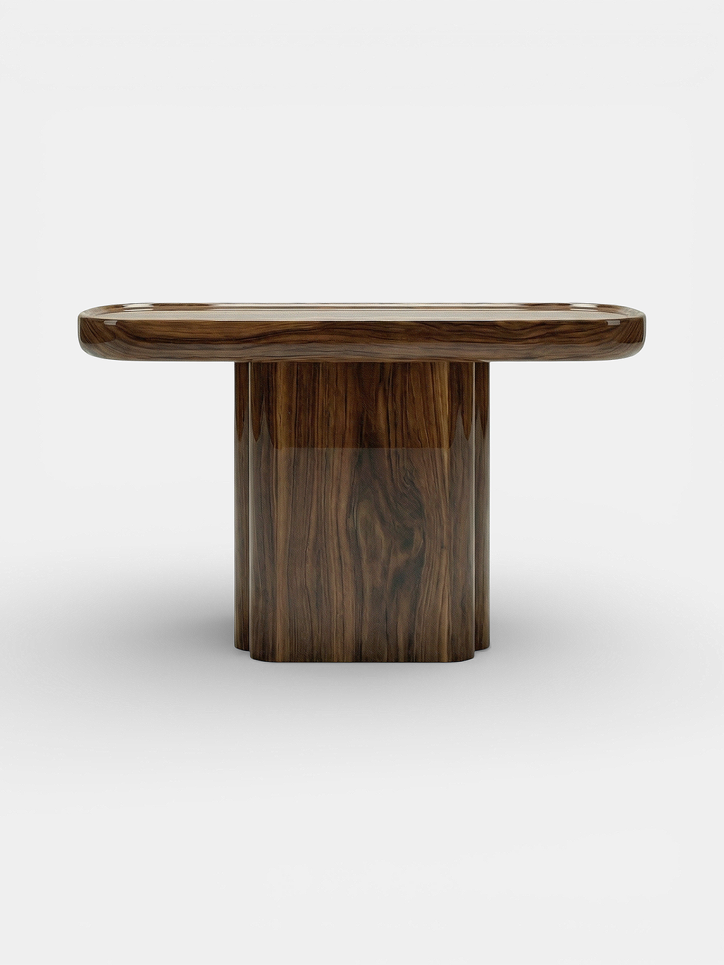 Ugo wooden console in natural wood finish - luxury Italian furniture with contemporary minimalist design