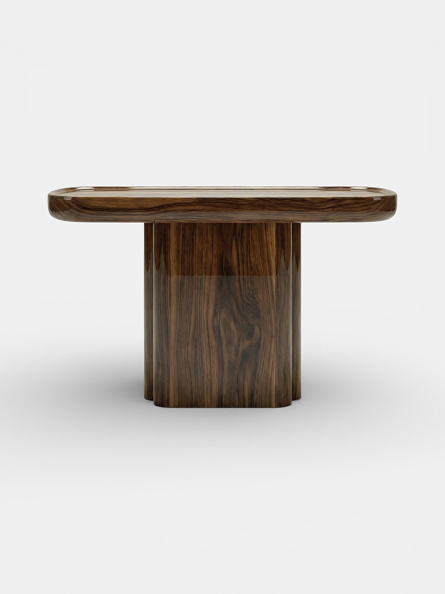 Ugo wooden console in natural wood finish - luxury Italian furniture with contemporary minimalist design