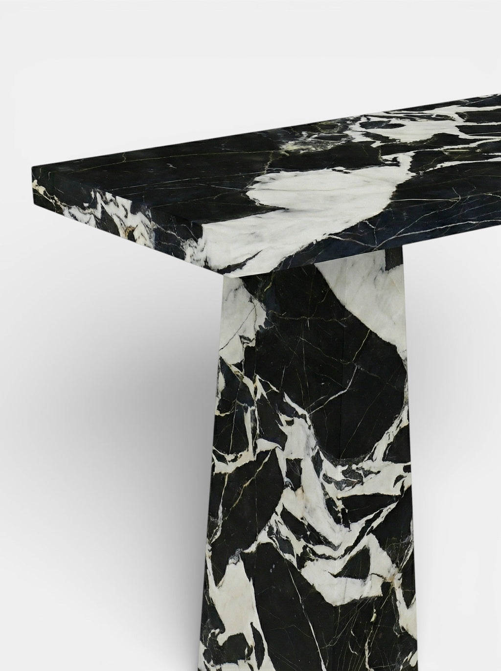 Uma console detail in Grand Antique marble - Italian luxury furniture showcasing natural stone elegance