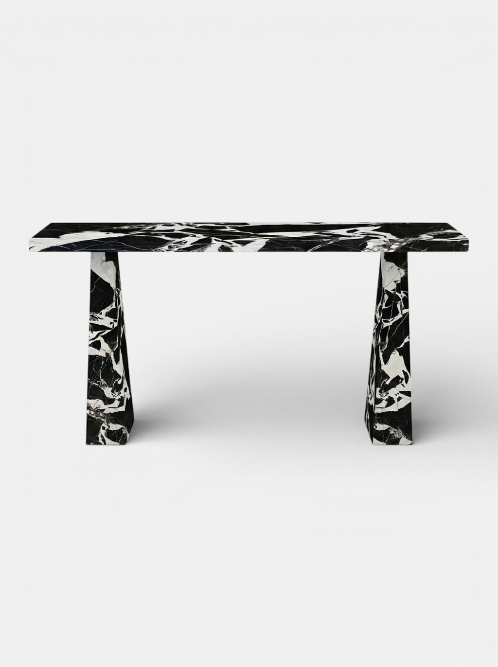 Uma console in Grand Antique marble - luxury Italian furniture with dramatic black and gold stone veining
