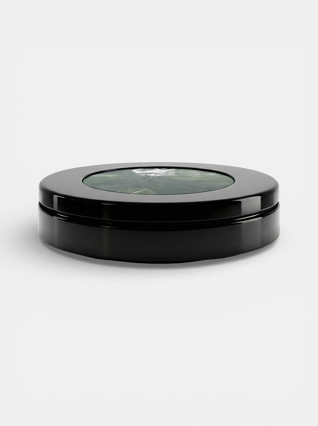 Black and avocado green marble coffee table with curved design - Italian luxury furniture Yoyo