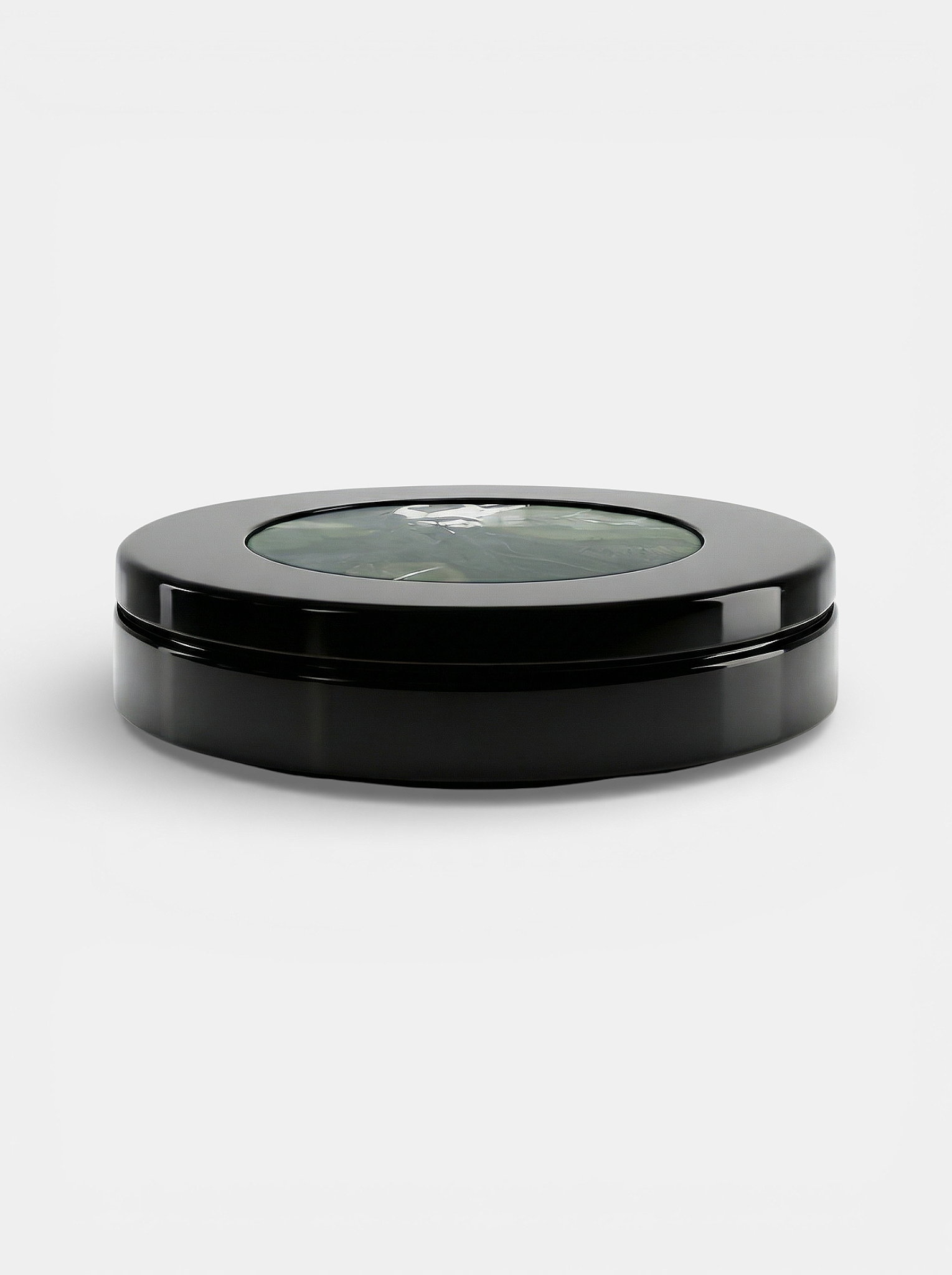 Black and avocado green marble coffee table with curved design - Italian luxury furniture Yoyo